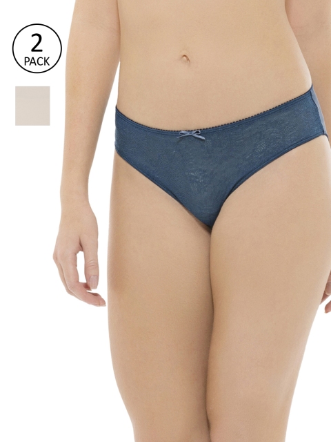 

Amante Women Pack of 2 Briefs, Navy blue