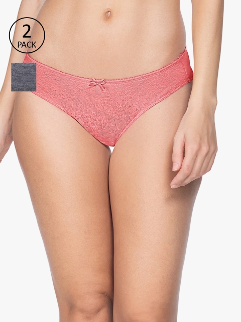 

Amante Women Pack of 2 Briefs, Pink