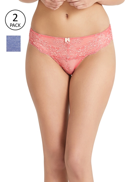 

Amante Women Pack of 2 Briefs, Coral