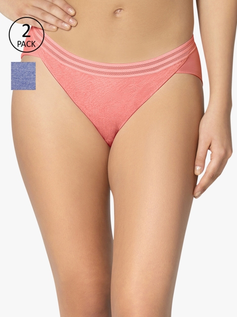 

Amante Women Pack of 2 Briefs, Pink