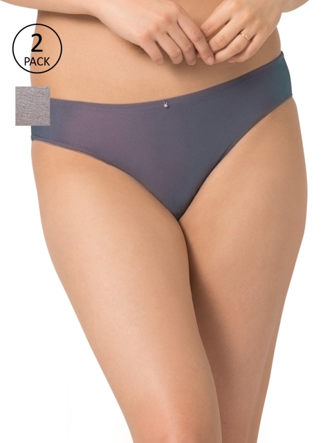 

Amante Women Pack of 2 Bikini Briefs, Navy blue