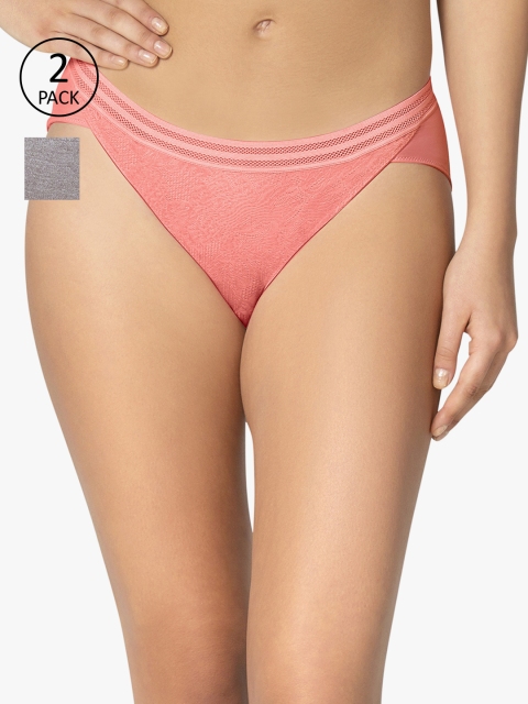 

Amante Women Pack of 2 Bikini Briefs, Peach