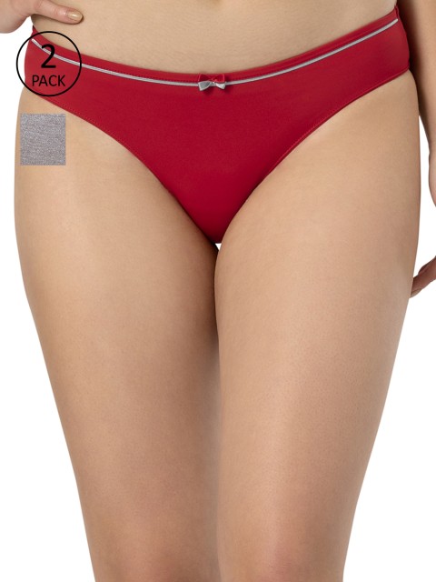 

Amante Women Pack of 2 Bikini Briefs, Maroon