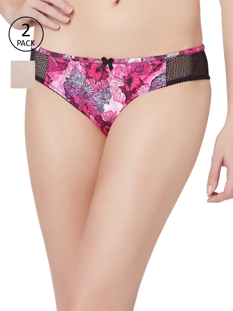 

Amante Women Pack of 2 Briefs, Pink