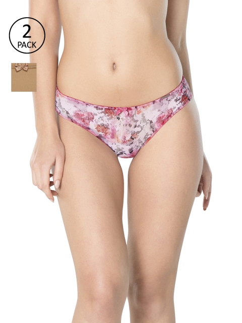 

Amante Women Pack of 2 Briefs, Pink