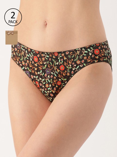

Amante Women Pack of 2 Bikini Briefs, Coffee brown