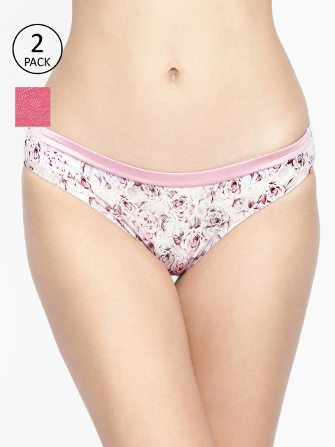 

Amante Women Pack of 2 Floral Briefs, Pink