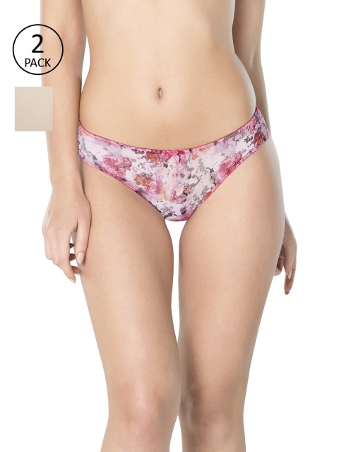 

Amante Women Pack of 2 Briefs, Pink