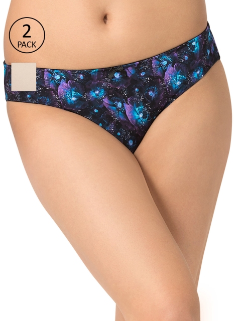 

Amante Women Pack of 2 Briefs, Navy blue