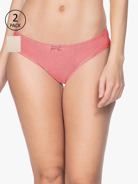 

Amante Women Pack of 2 Briefs, Coral