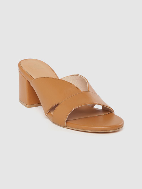 

her by invictus Women Brown Solid Block Heels