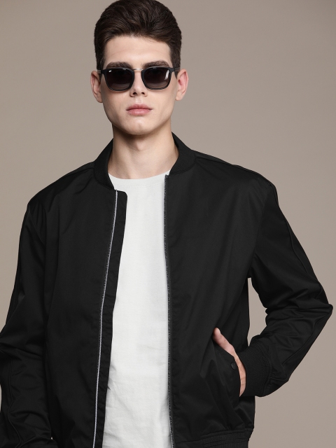 

Calvin Klein Jeans Men Black Solid Bomber Jacket