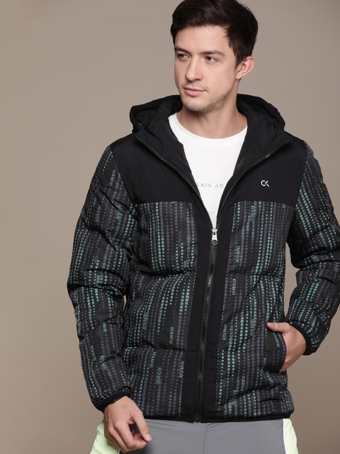 

Calvin Klein Jeans Men Black Geometric Puffer Jacket