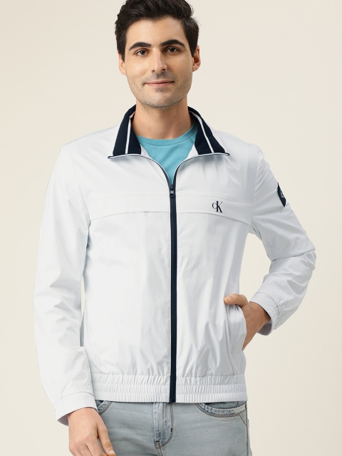 

Calvin Klein Jeans Men White Solid Sporty Jacket