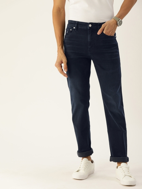 

Calvin Klein Jeans Men Navy Blue 026 Slim Fit Mid-Rise Clean Look Stretchable Jeans
