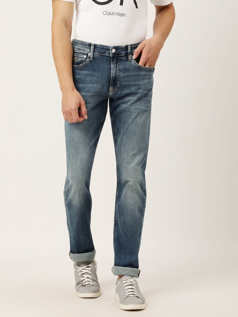 

Calvin Klein Jeans Men Blue 026 Slim Fit Mid-Rise Clean Look Stretchable Jeans