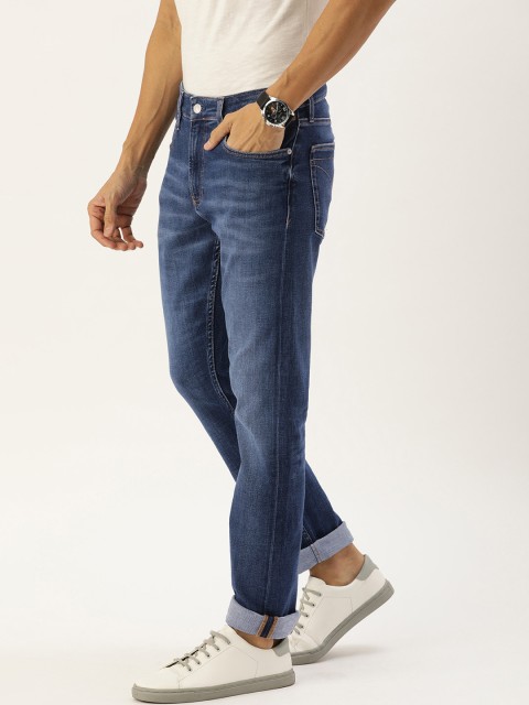 

Calvin Klein Jeans Men Blue 026 Slim Fit Mid-Rise Clean Look Stretchable Jeans