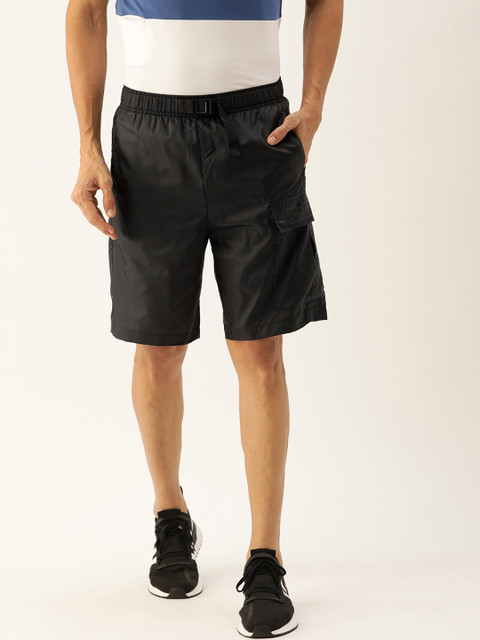 

Calvin Klein Jeans Men Black Solid Regular Fit Utility Hangout Shorts