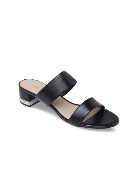 

CHARLES & KEITH Women Black Solid Heels