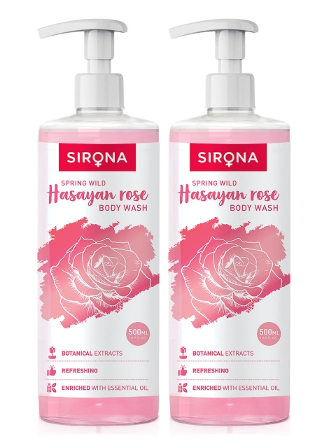 

Sirona Pack of 2 Hasayan Rose Body Wash, Pink