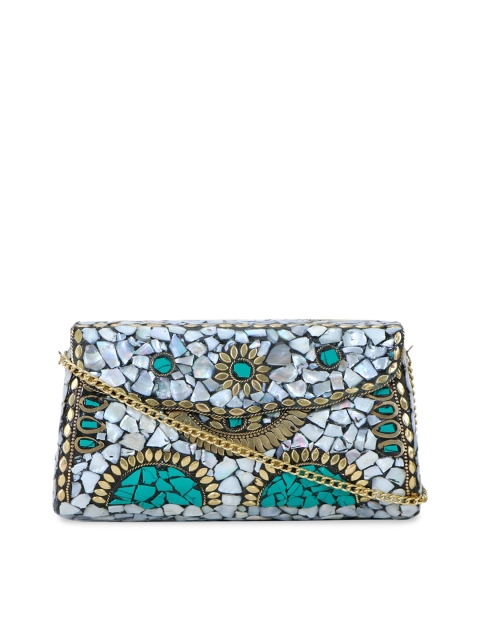 

Diwaah Multicoloured Embellished Box Clutch, Multi