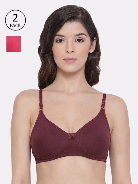 

Lux Lyra Burgundy & Pink Pack of 2 Non Padded Everyday Bra LYRA_BRA_511_WN_FS_2PC