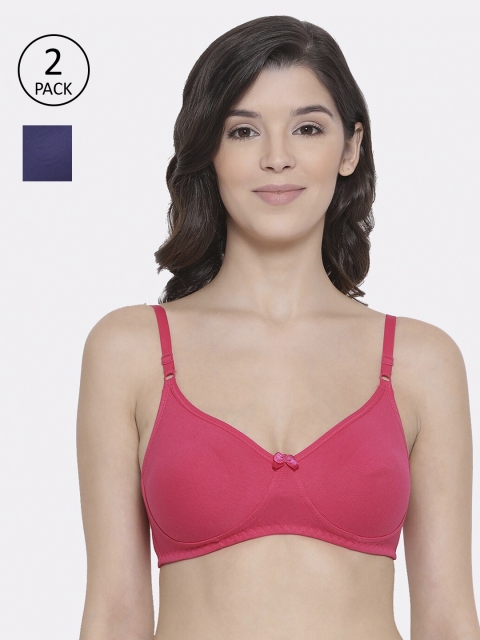 

Lux Lyra Pack of 2 Solid Non-Wired Non Padded Everyday Bras 511_FS_RB_2PC, Pink