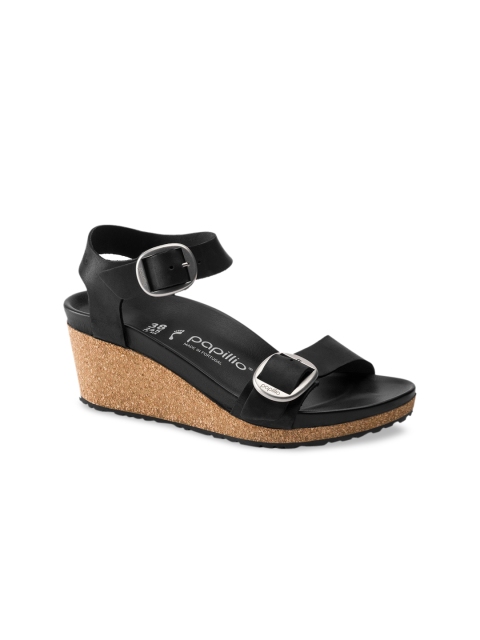 

Birkenstock Women Soley Black Narrow Width Womens Wedges