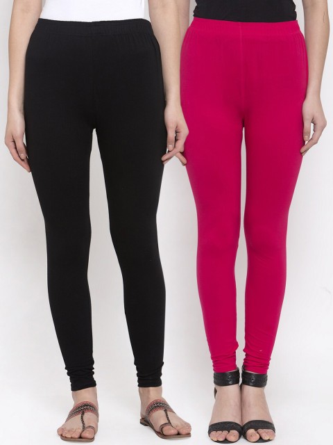 

TAG 7 Women Pack Of 3 Solid Leggings, Black