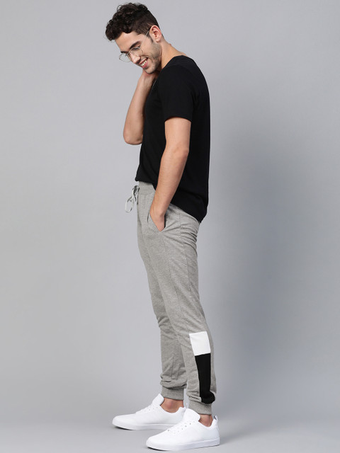 

Mast & Harbour Men Grey Melange Solid Joggers