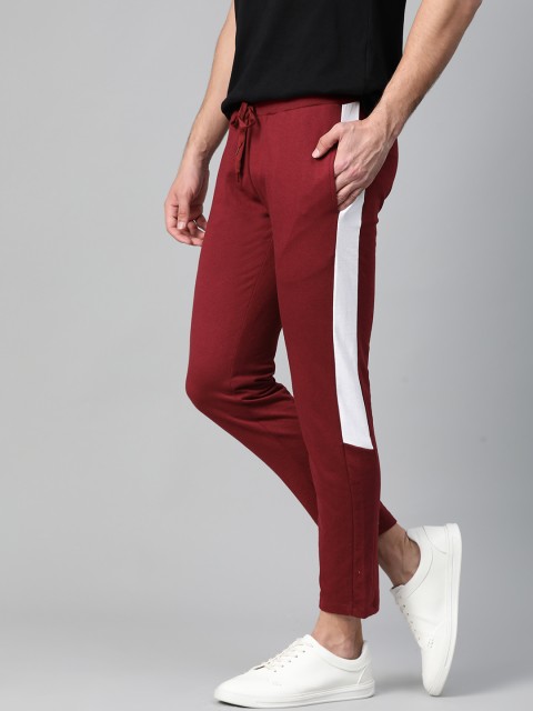 

Mast & Harbour Men Maroon Solid Track Pants