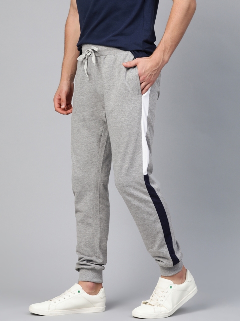 

Mast & Harbour Men Grey Melange Solid Joggers