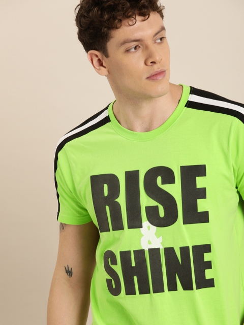 

Moda Rapido Men Green Printed Round Neck T-shirt