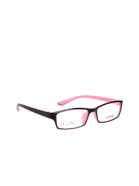 

Gold Berg Unisex Black & Pink Rectangular Frames GB-J8017_C59