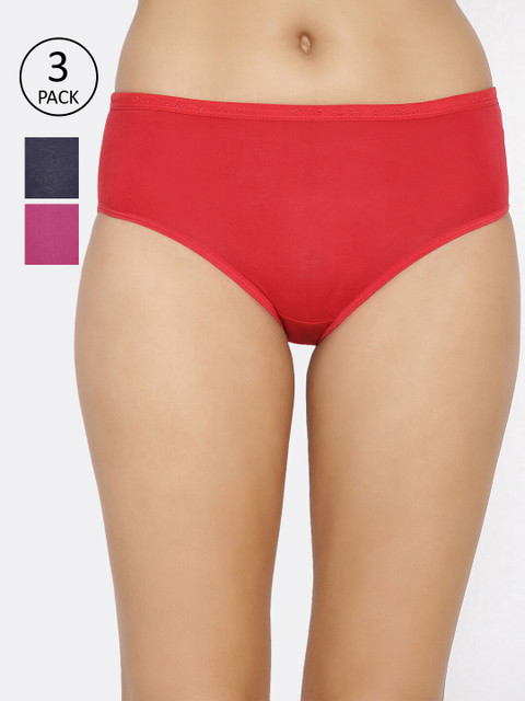 

Lady Lyka Women Pack Of 3 Solid Hipster Briefs SUN-SHINE-2, Blue