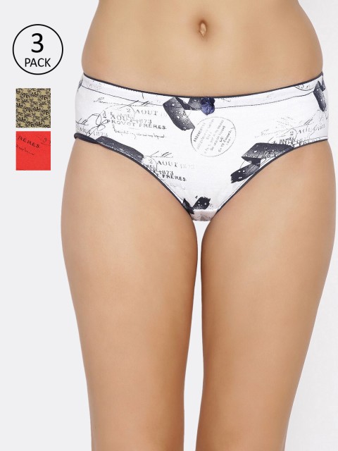 

Lady Lyka Women Pack Of 3 Printed Hipster Briefs PREETY-SECRET-6, Blue