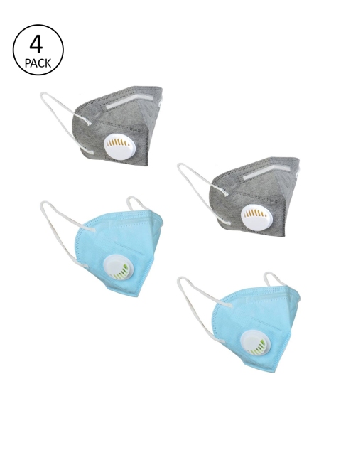 

OOMPH Adults Pack of 4 Reusable Anti-Pollution 5-Layers N95 Masks, Blue