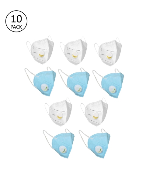 

OOMPH Adults Pack of 10 Reusable Anti-Pollution 5-Layers Valved N95 Masks, White