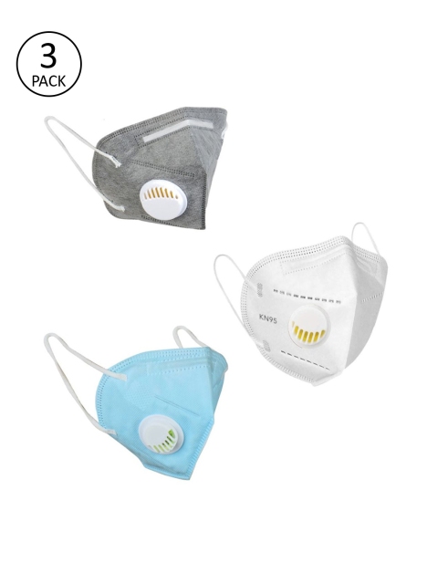 

OOMPH Unisex Pack of 3 Reusable 5-Ply Mask, White