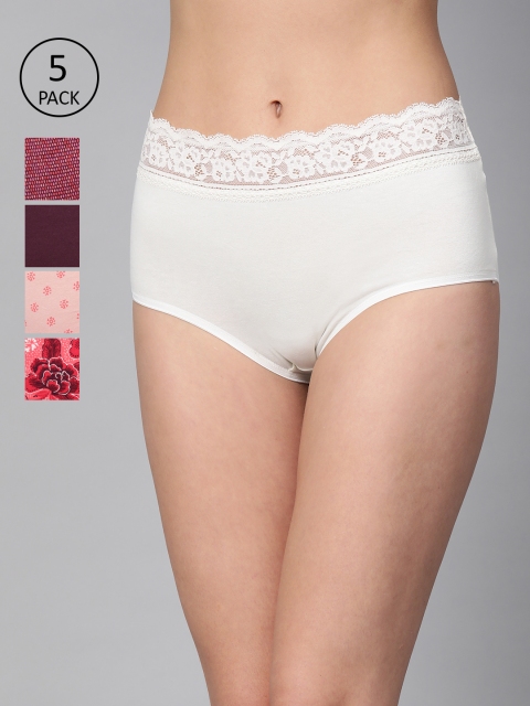 

Marks & Spencer Women Pack of 5 High-Rise Basic Briefs T615004F, White