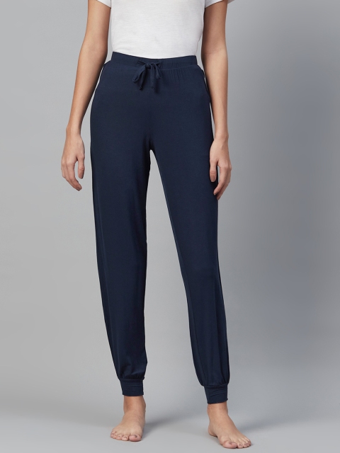 

Marks & Spencer Women Navy Blue Solid Lounge Pants