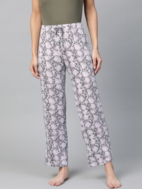 

Marks & Spencer Women Grey & White Printed Lounge Pants