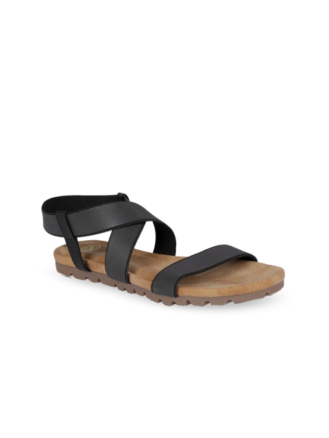 

Sole To Soul Women Black Solid Open Toe Flats