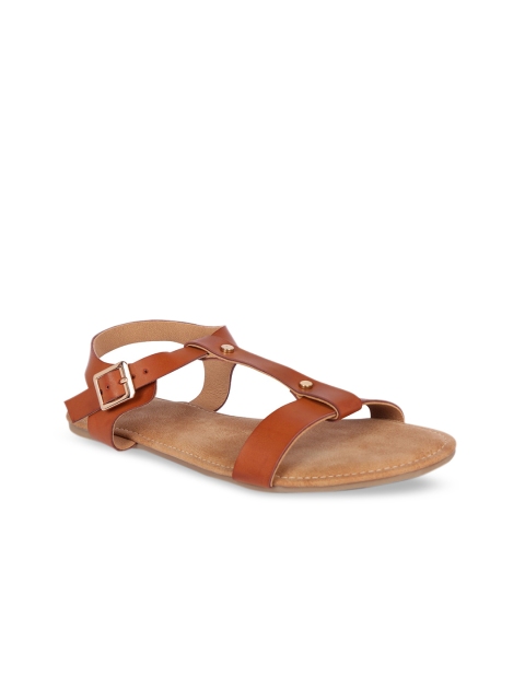 

Sole To Soul Women Tan Brown Solid Open Toe Flats