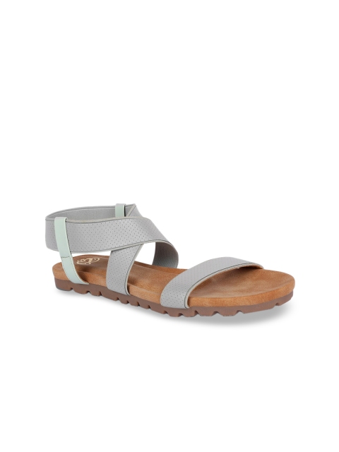 

Sole To Soul Women Grey Solid Open Toe Flats