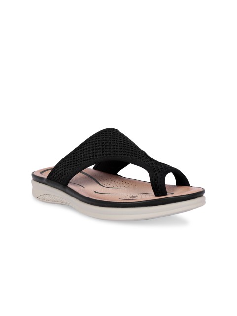 

Sole To Soul Women Black Solid One Toe Flats