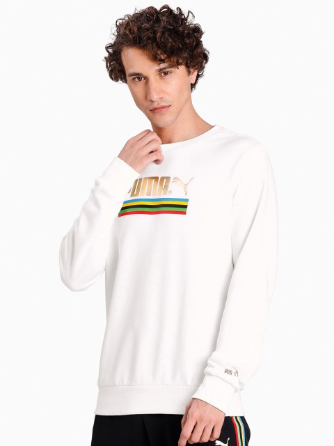 

Puma Men White Printed TFS Unity Crew Sweatshirt