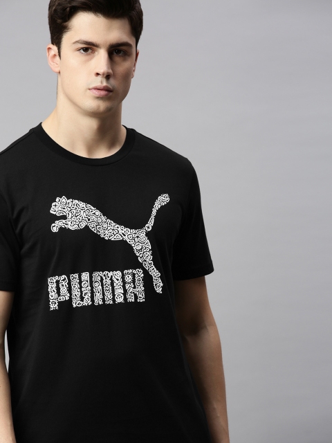 

Puma Men Black Printed Round Neck MR DOODLE Pure Cotton T-shirt