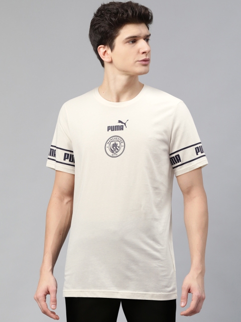 

Puma Men Off-White Printed Manchester City Ftbl Culture Football T-Shirt