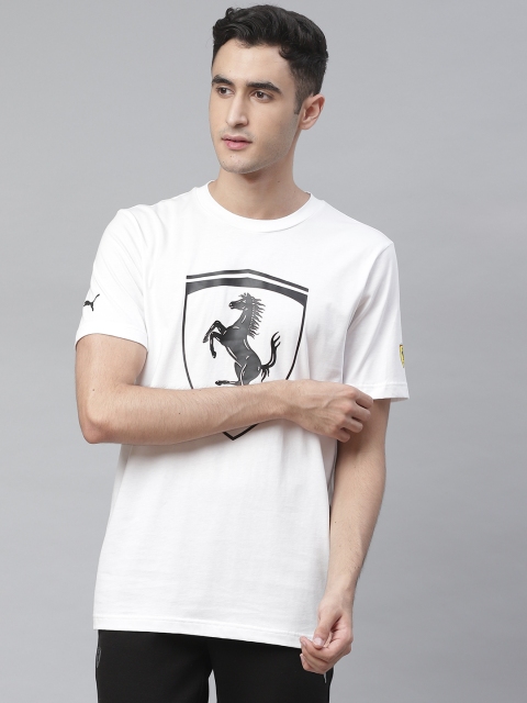 

PUMA Motorsport Men White & Black Scuderia Ferrari Race Big Shield Printed T-Shirt